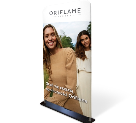 Ścianka tekstylna 120x230mm_STAŃ SIĘ CZĘŚCIĄ SPOŁECZNOŚCI ORIFLAME