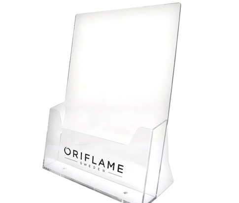 Stojak plexy na ulotki A4